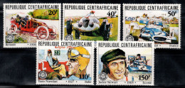 République Centrafricaine 1981 Mi. 776-780 Neuf ** 100% Grand Prix, Auto - Central African Republic