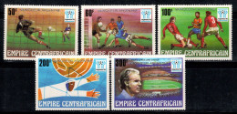 République Centrafricaine 1978 Mi. 600-604 Neuf ** 100% Coupe Du Monde - Central African Republic