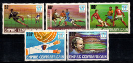 République Centrafricaine 1977 Mi. 513-517 Neuf ** 100% Coupe Du Monde - Centrafricaine (République)