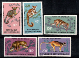 République Centrafricaine 1971 Mi. 242-246 Neuf ** 100% Faune, Animaux - Centrafricaine (République)