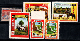 République Centrafricaine 1970 Mi. 207-212 Neuf ** 100% UPU, AGRICULTURE - Centrafricaine (République)