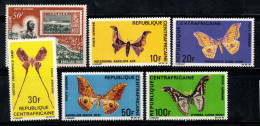 République Centrafricaine 1969 Mi. 182-187 Neuf ** 100% PHILEXAFRIQUE, PAPILLONS - Repubblica Centroafricana