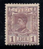 Serbie 1890 Mi. 34 Neuf * MH 80% 1 Din, Roi Alexandre - Serbie