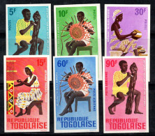 Togo 1966 Mi. 517B-522B Neuf ** 100% Non Dentelé ARTS ET ARTISANAT - Togo (1960-...)