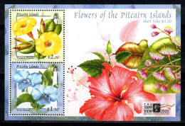 Île De Pitcairn 2000 Mi. Bl. 24 Bloc Feuillet 100% Neuf ** Fleurs, Flore - Islas De Pitcairn