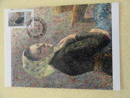 CARTE MAXIMUM CARD FEMME AU FICHU VERT PAR CAMILLE PISSARO OBL ORD PARIS ORSAY FRANCE - Impressionisme