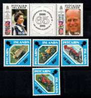 Île De Pitcairn 1991 Mi. 381-386 Neuf ** 100% Queen Elizabeth, Moyen De Transport - Pitcairn Islands
