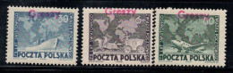 Pologne 1950 Mi. 636-638 Neuf * MH 100% Surimprimé Groszy, UPU - Ungebraucht