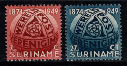 Colonies Néerlandaises 1949 Mi. 313-314 Neuf ** 100% UPU - Surinam ... - 1975