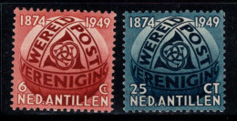 Antilles Néerlandaises 1949 Mi. 4-5 Neuf ** 100% UPU - Niederländische Antillen, Curaçao, Aruba