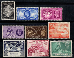 UPU 1949 Neuf * MH 100% S Tomé Et Príncipe, Zanzibar - WPV (Weltpostverein)