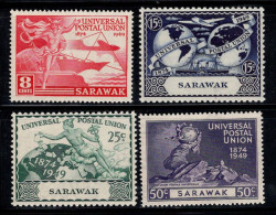 Sarawak 1949 Mi. 167-170 Neuf ** 100% UPU - Sarawak (...-1963)