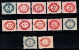 Liechtenstein 1920 Mi. 1-12 Neuf * MH 100% Timbre-taxe - Postage Due