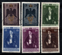 Liechtenstein 1956 Mi. 346-351 Oblitéré 100% Armoiries, Prince François-Joseph - Gebruikt