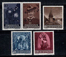 Liechtenstein 1957 Mi. 360-364 Neuf * MH 100% Powell, Noël - Ongebruikt