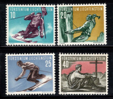 Liechtenstein 1955 Mi. 334-337 Neuf * MH 100% Sport - Nuevos