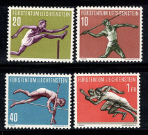 Liechtenstein 1956 Mi. 342-345 Neuf * MH 100% Sport - Ongebruikt
