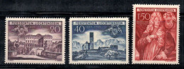Liechtenstein 1949 Mi. 281-283 Neuf * MH 100% Signé Galerie, église, Prince Adam - Unused Stamps