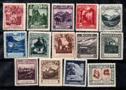 Liechtenstein 1930 Mi. 94-107 Neuf * MH 40% Paysages, Prince Franz - Unused Stamps