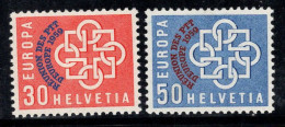 Suisse 1959 Mi. 681-682 Neuf * MH 100% Europe Surimprimé - Nuovi