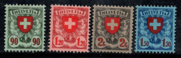 Suisse 1924 Mi. 194x-197x Neuf * MH 60% Signé BPP1.50, 2 Fr, ARMOIRIES - Ungebraucht