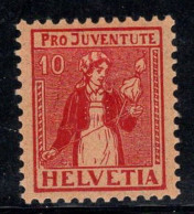 Suisse 1917 Mi. 135 Neuf * MH 100% Pro Juventute, Costumes Traditionnels, 10 C - Nuevos