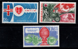 Mali 1972 Mi. 315, 320-321 Neuf ** 100% Poste Aérienne Coeur, Espace - Mali (1959-...)