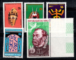 Mali 1971 Mi. 263-266,268 Neuf ** 100% Poste Aérienne Masques, Prix Nobel - Malí (1959-...)