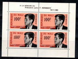 Mali 1964 Mi. Bl. 3 Bloc Feuillet 100% Neuf ** Kennedy - Malí (1959-...)