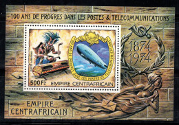 République Centrafricaine 1978 Mi. Bl. 23A Bloc Feuillet 100% Poste Aérienne Zeppelin - Centrafricaine (République)