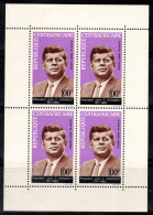 République Centrafricaine 1964 Mi. Bl. 3 Bloc Feuillet 100% Neuf ** Kennedy - Zentralafrik. Republik