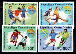 République Centrafricaine 1990 Mi. 1436-1439 Neuf ** 100% Poste Aérienne Football, Coupe Du Monde - Centrafricaine (République)