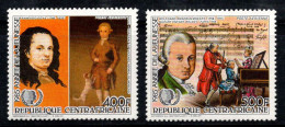 République Centrafricaine 1985 Mi. 1184-1185 Neuf ** 100% Poste Aérienne Péronages Célèbres - Zentralafrik. Republik