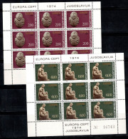 Yougoslavie 1974 Mi. 1557-1558 Mini Feuille 100% Neuf ** Europe Cept - Blocks & Sheetlets