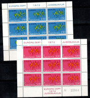Yougoslavie 1972 Mi. 1457-1458 Mini Feuille 100% Neuf ** Europe Cept - Blocks & Sheetlets