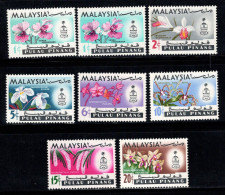 Penang 1965 Mi. 66-72 Neuf ** 100% Orchidée, Fleurs - Malasia (1964-...)