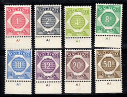 Malaisie 1966 Mi. 8-15 Neuf ** 100% Timbre-taxe - Maleisië (1964-...)
