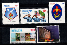 Malaisie 1974 Mi. 116-120 Neuf ** 100% Compagnie D'électricité, Scoutisme - Malesia (1964-...)