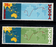 Malaisie 1967 Mi. 41-42 Neuf ** 100% SEACOM, Carte - Malaysia (1964-...)