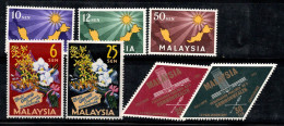 Malaisie 1963 Mi. 1-7 Neuf ** 100% Carte, Orchidée, Conférence - Malaysia (1964-...)