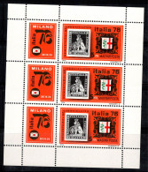 Hongrie 1976 Mi. 3143A Mini Feuille 100% Neuf ** Italie, Exposition Philatélique - Blocs-feuillets