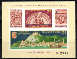 Hongrie 1975 Mi. Bl. 115 B Bloc Feuillet 100% Neuf ** Monuments, Europe - Blocchi & Foglietti