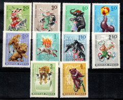 Hongrie 1965 Mi. 2141A-2150A Neuf ** 100% Cirque - Unused Stamps