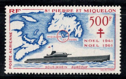Saint-Pierre-et-Miquelon 1962 Yv. 28 Neuf ** 100% Poste Aérienne 500 F. Navire - Unused Stamps