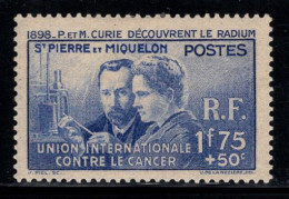 Saint-Pierre-et-Miquelon 1938 Yv. 166 Neuf * MH 100% 1 F.75, Curie - Ongebruikt