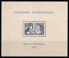 Saint-Pierre-et-Miquelon 1937 Yv. 1 Bloc Feuillet 100% Neuf ** Exposition ARTE, 3 F - Blocchi & Foglietti