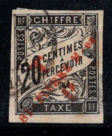 Saint-Pierre-et-Miquelon 1892 Yv. 52 Oblitéré 20% 20 C, Surimprimé - Used Stamps