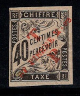 Saint-Pierre-et-Miquelon 1892 Yv. 54 Neuf * MH 80% 40 C Surimprimé - Unused Stamps