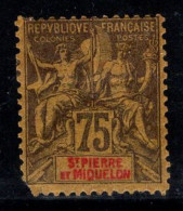 Saint-Pierre-et-Miquelon 1892 Yv. 70 Neuf * MH 40% 75 C - Ungebraucht