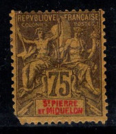 Saint-Pierre-et-Miquelon 1892 Yv. 70 Neuf * MH 40% 75 C - Unused Stamps